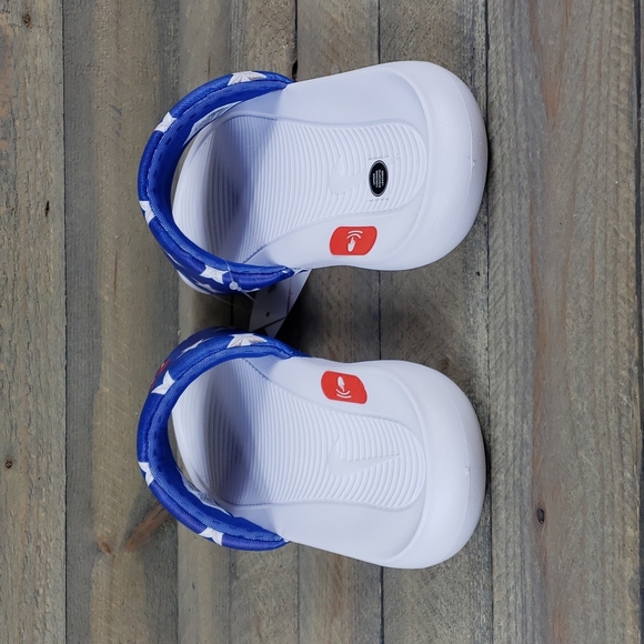 Nike Victori One Stars Print Comfort Slides Sandals Blue,Red,White NEW - Picture 9 of 10